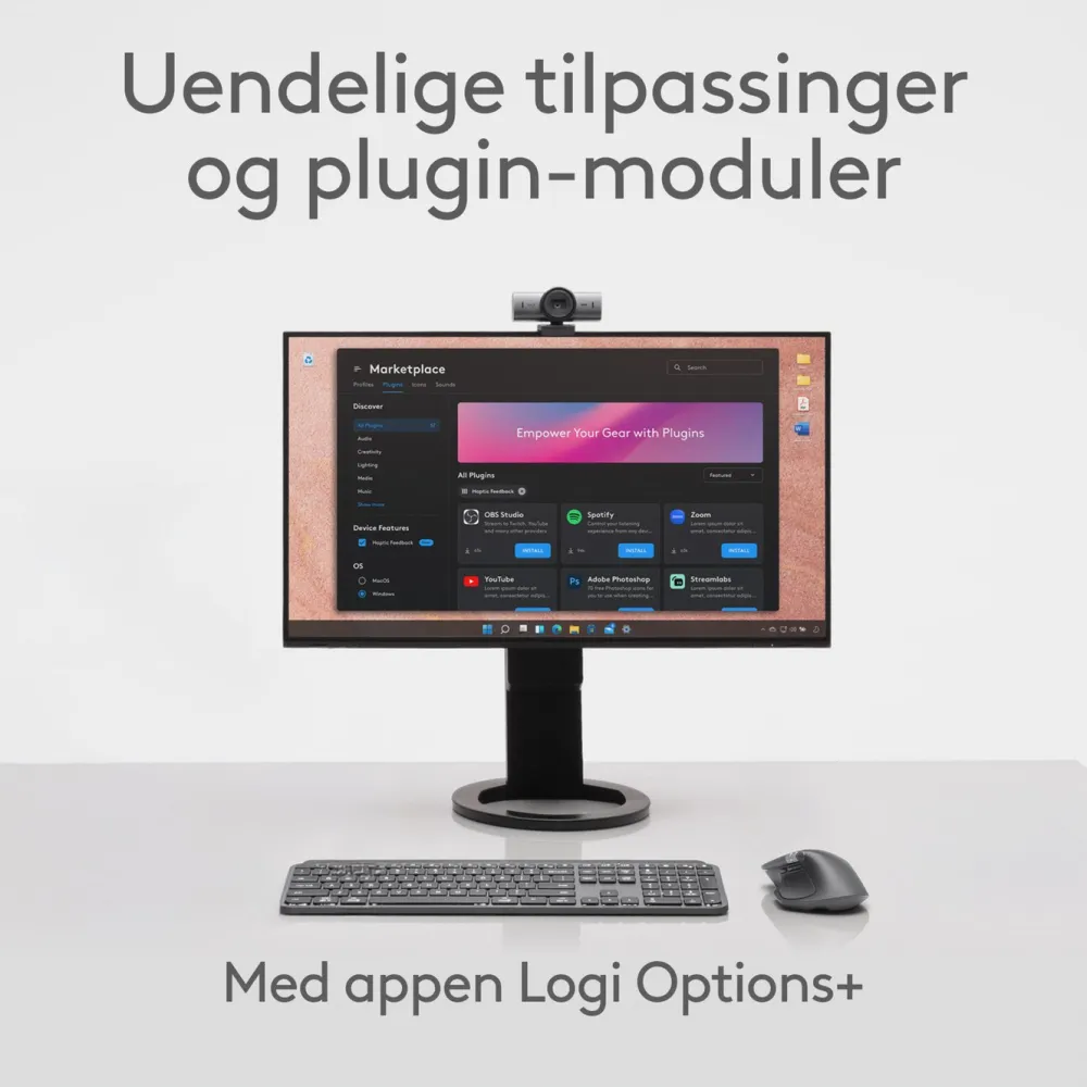 Logitech Datatilbehør|Ergonomi|MX Master 4 Trådløs ergonomisk mus Graphite