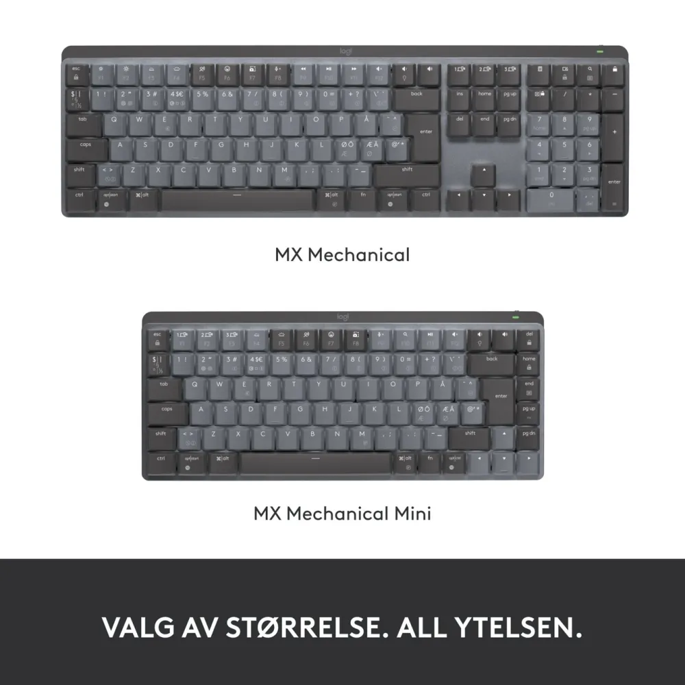 Logitech Tastatur|Gaming Tastatur|Mx Mechanical Mekanisk tastatur Brown Tactile Quiet
