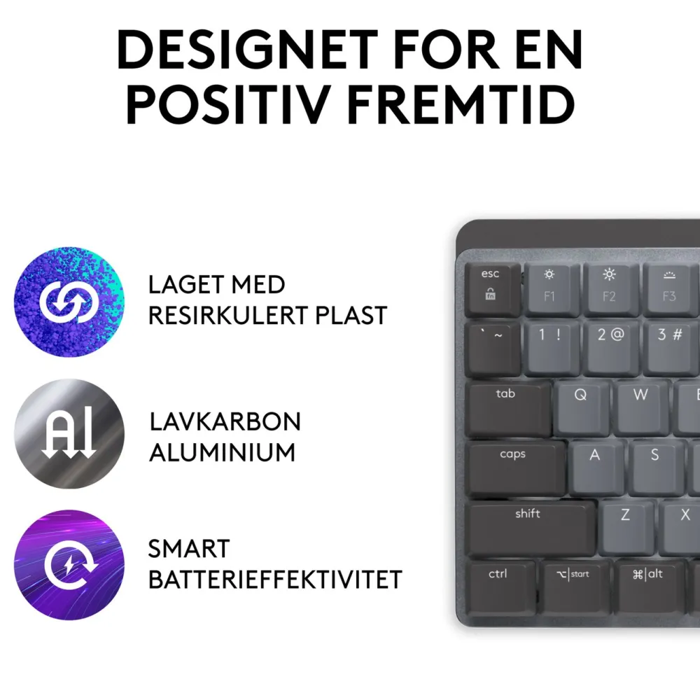 Logitech Tastatur|Gaming Tastatur|Mx Mechanical Mekanisk tastatur Brown Tactile Quiet