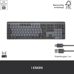 Logitech Tastatur|Gaming Tastatur|Mx Mechanical Mekanisk tastatur Brown Tactile Quiet