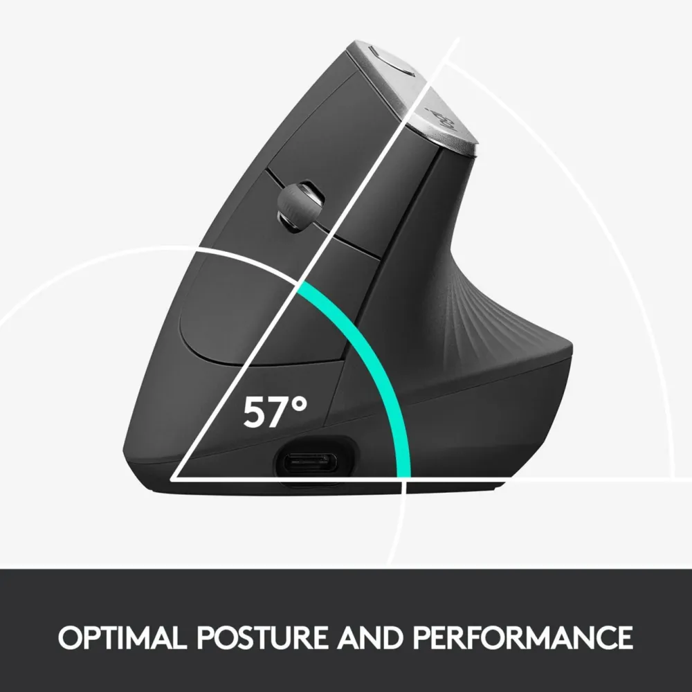 Logitech Datatilbehør|Ergonomi|MX Vertical Trådløs datamus