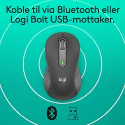Logitech Datamus|Signature M650 Trådløs datamus Graphite