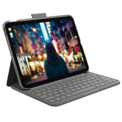 Logitech Ipad Og Tilbehør|Slim Folio Tastaturetui for iPad (10. gen) og iPad (A16)