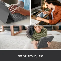 Logitech Ipad Og Tilbehør|Slim Folio Tastaturetui for iPad (10. gen) og iPad (A16)