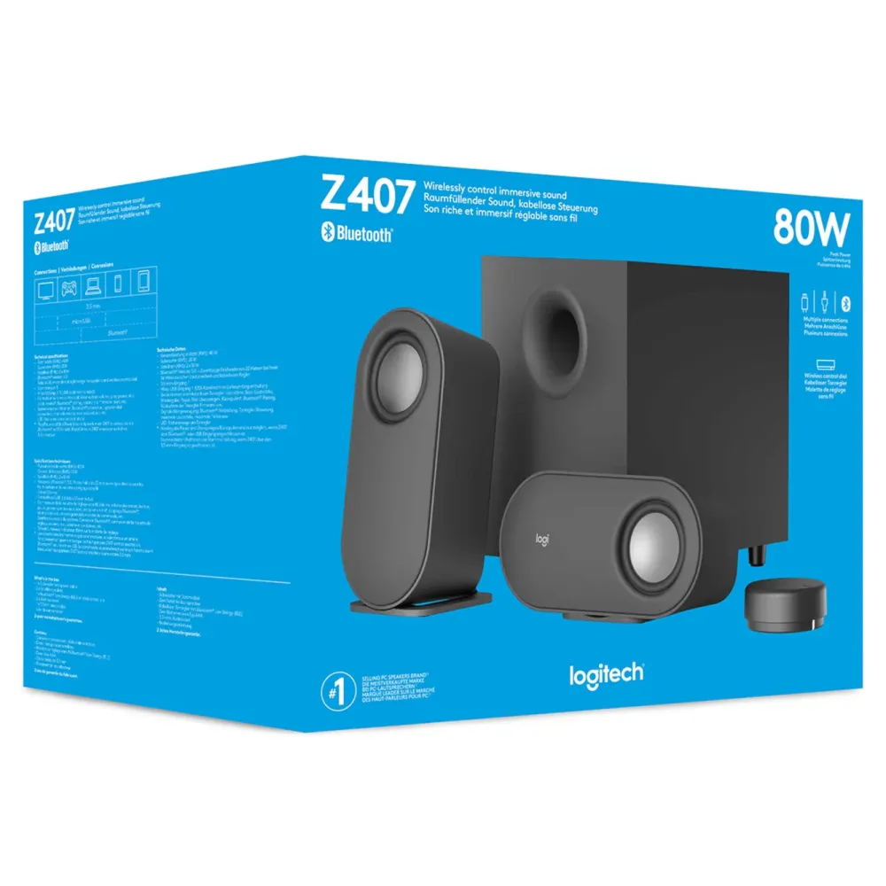 Logitech Høyttaler|Datahøyttaler|Z407 Høyttalersystem med subwoofer