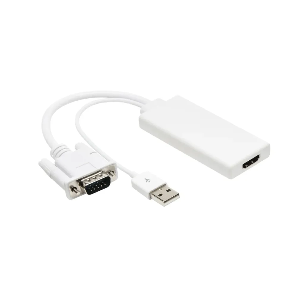 Luxorparts Hdmi|Kabler Til Datamaskin|Adapter VGA til HDMI med lyd