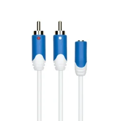 Luxorparts Lyd- & Videokabler|Adapter 2 x RCA-hanner 3,5-hunn
