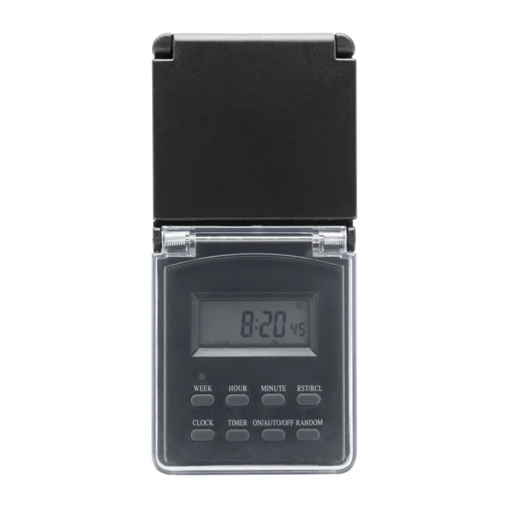 Luxorparts Sterkstrøm|Digital timer 7 døgn for utendørsbruk