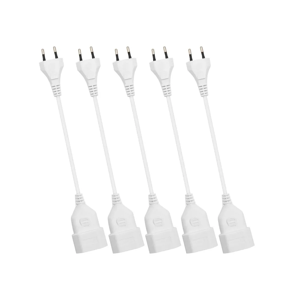 Luxorparts Strømledninger|Sterkstrøm|Forlengelseskabel - Ujordet (EU) 15 cm 5-pk.