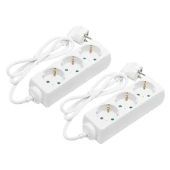 Luxorparts Strømledninger|Sterkstrøm|Grenuttak 3-veis 2-pk.