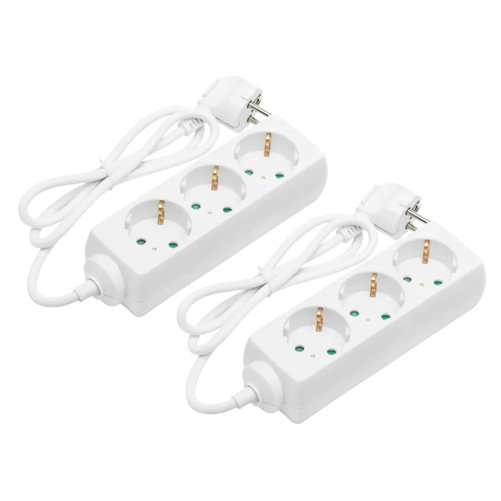 Luxorparts Strømledninger|Sterkstrøm|Grenuttak 3-veis 2-pk.