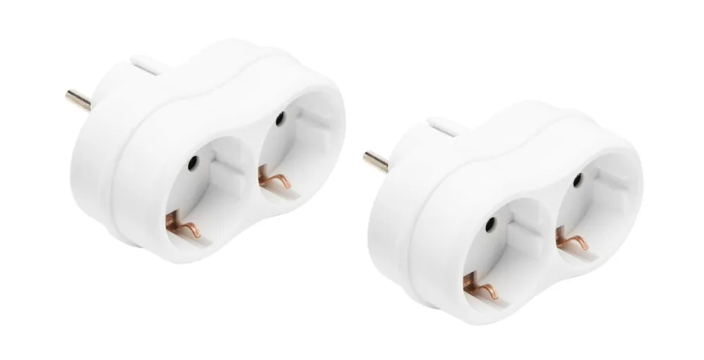 Luxorparts Strømledninger|Sterkstrøm|Grenuttak 2-veis 2-pk.