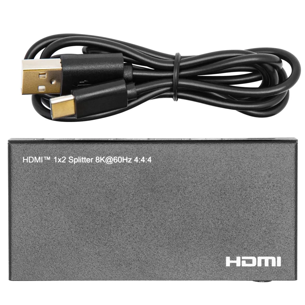 Luxorparts Hdmi|Kabler Og Adaptere|HDMI Splitter 8K 2-veis