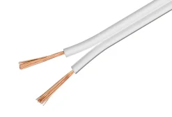 Luxorparts Lyd- & Videokabler|Høyttalerkabel OFC 0,75 mm², hvit 25 m