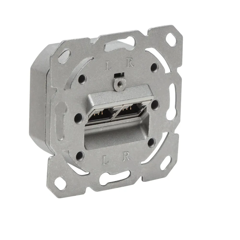 Luxorparts Kabler For Nettverk|Tilbehør Og Installasjon|Innfelt FTP-nettverksuttak Cat. 6 2-ports