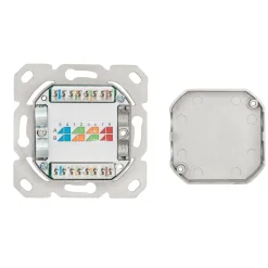 Luxorparts Kabler For Nettverk|Tilbehør Og Installasjon|Innfelt FTP-nettverksuttak Cat. 6 2-ports