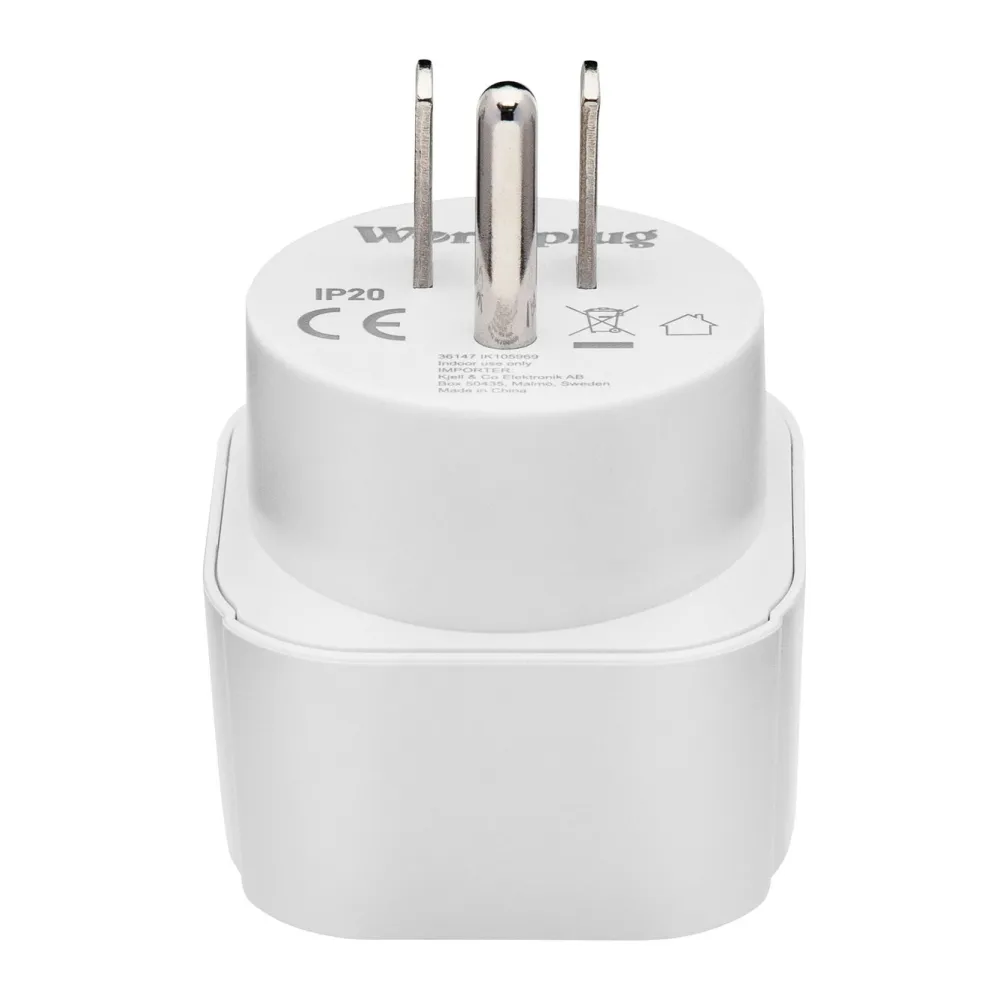 Luxorparts Reiseeffekter|Overfallsalarm|Jordet reiseadapter USA