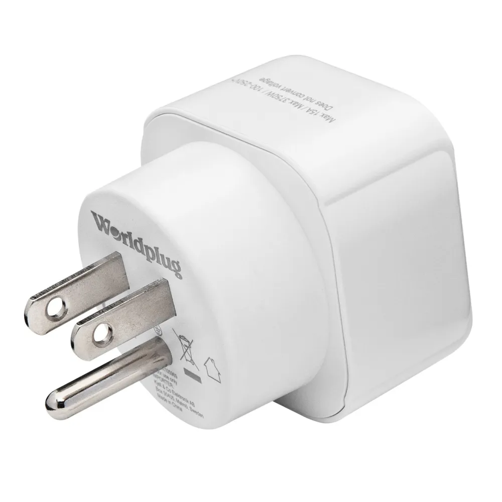Luxorparts Reiseeffekter|Overfallsalarm|Jordet reiseadapter USA
