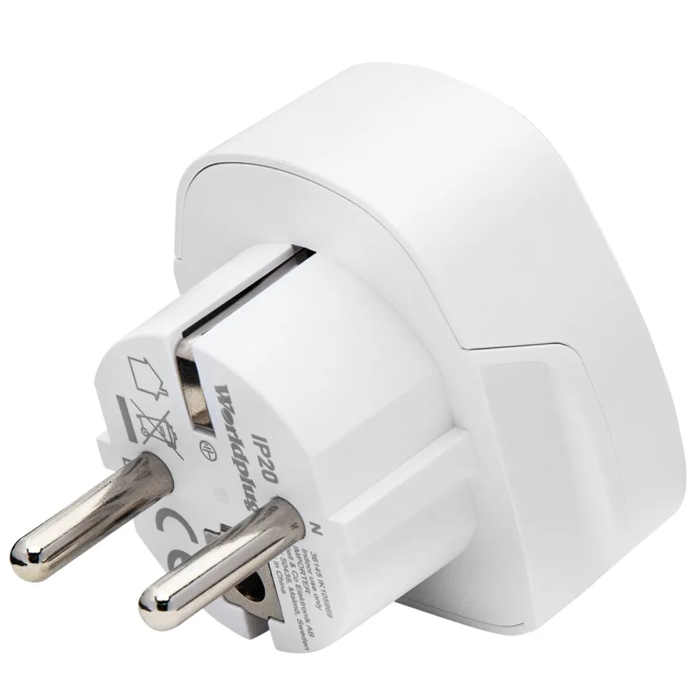 Luxorparts Reiseeffekter|Overfallsalarm|Jordet universalreiseadapter til Norge