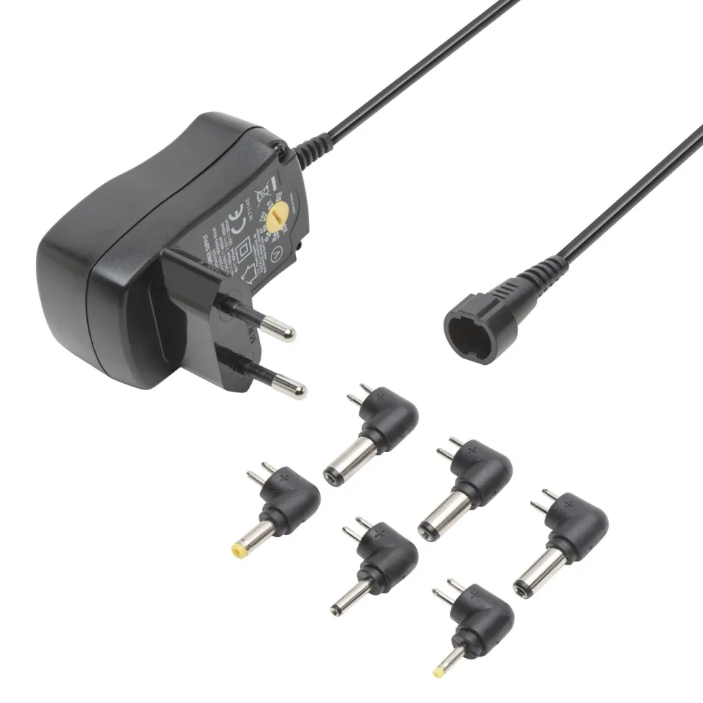 Luxorparts Strømadaptrer|Justerbar strømadapter 3–12 V (DC) 7,2 W
