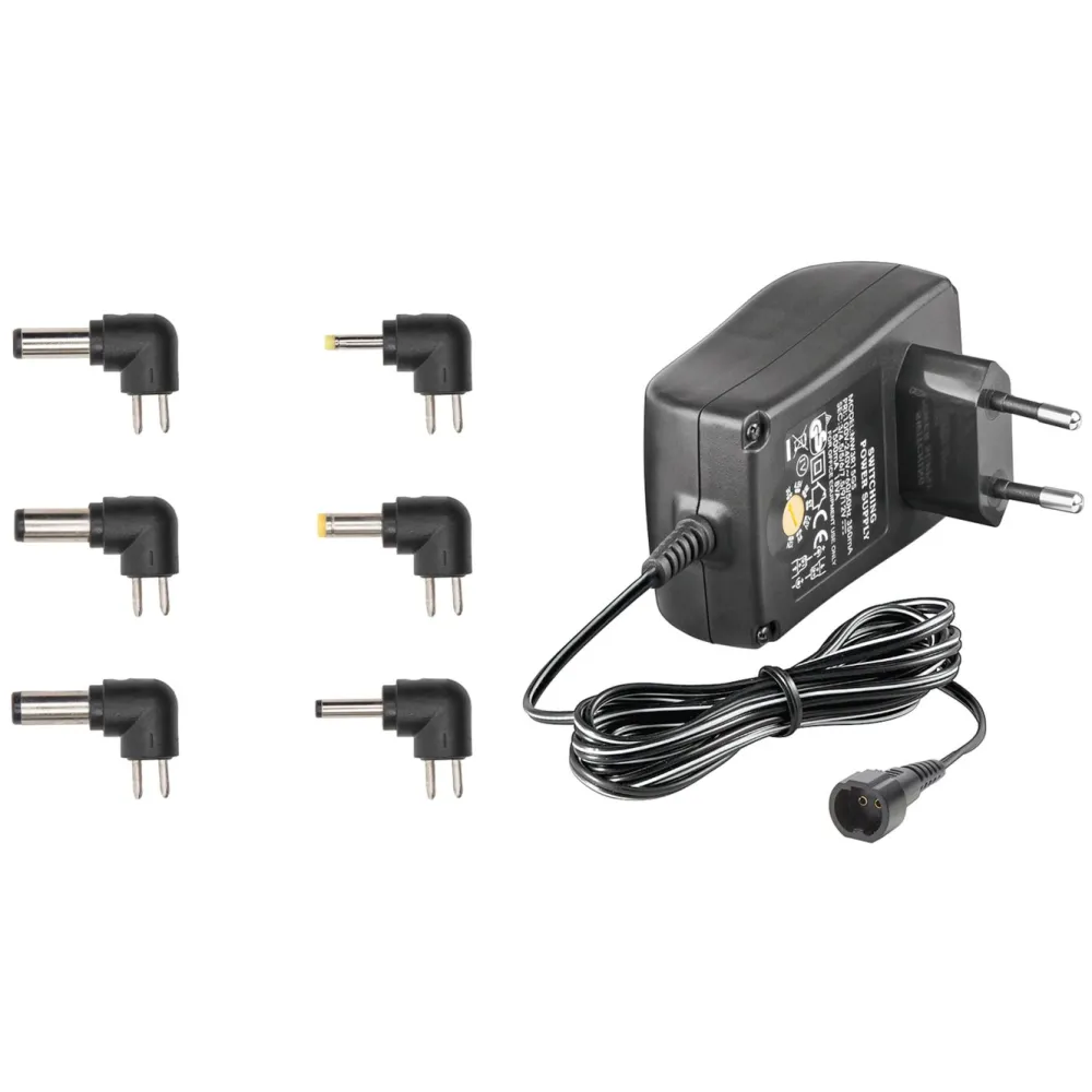 Luxorparts Strømadaptrer|Justerbar strømadapter 3–12 V (DC) 27 W