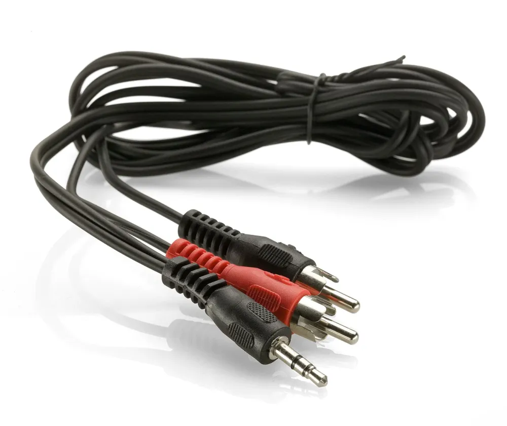 Luxorparts Lyd- & Videokabler|Lydkabel 3,5 mm til 2 x RCA 1,5 m, svart