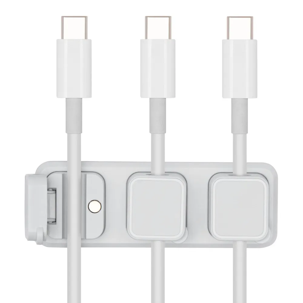 Luxorparts Kabelhåndtering|Elektrisk Installasjon|Magnetisk kabelklemme med base Hvit (6-pk.)