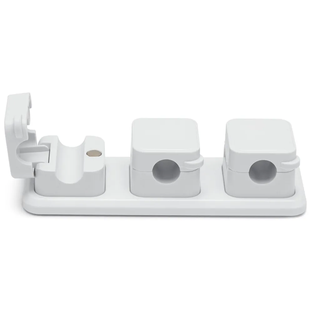 Luxorparts Kabelhåndtering|Elektrisk Installasjon|Magnetisk kabelklemme med base Hvit (6-pk.)