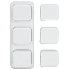 Luxorparts Kabelhåndtering|Elektrisk Installasjon|Magnetisk kabelklemme med base Hvit (6-pk.)