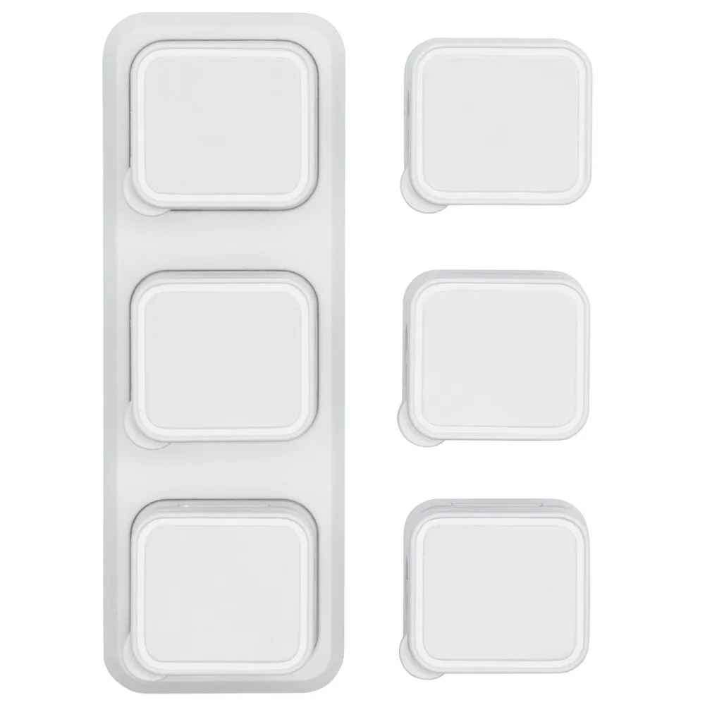 Luxorparts Kabelhåndtering|Elektrisk Installasjon|Magnetisk kabelklemme med base Hvit (6-pk.)