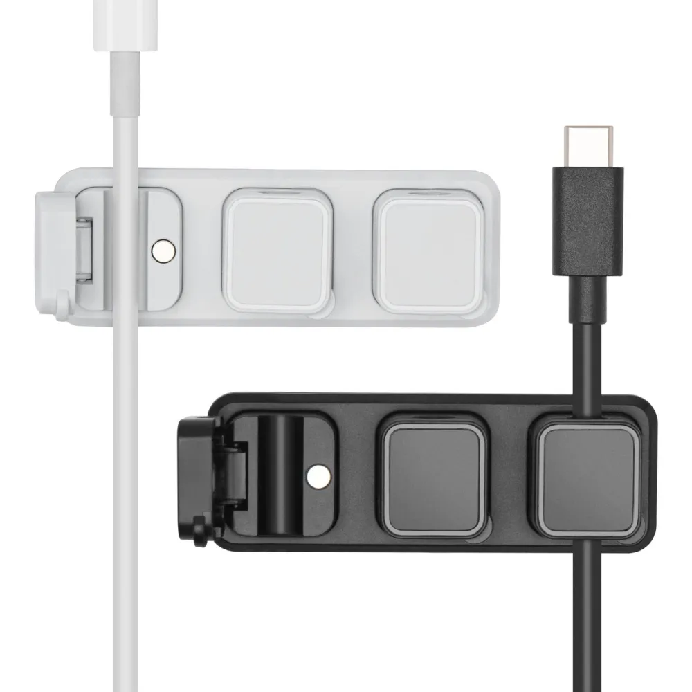 Luxorparts Kabelhåndtering|Elektrisk Installasjon|Magnetisk kabelklemme med base Svart (6-pk.)