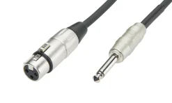 Luxorparts Kabler For Lyd|Kabler For Nettverk|Mik-kabel XLR til 6,3 mm 3 m, Svart