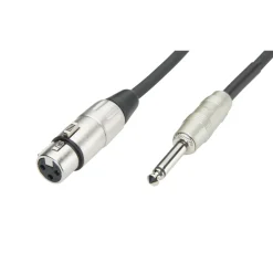 Luxorparts Lyd- & Videokabler|Kabler For Lyd|Mik-kabel XLR til 6,3 mm 6 m, Svart