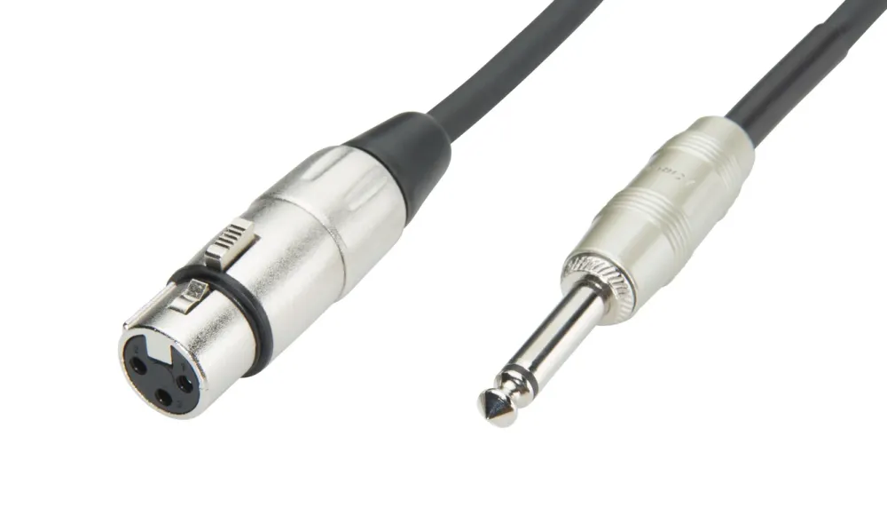 Luxorparts Lyd- & Videokabler|Kabler For Lyd|Mik-kabel XLR til 6,3 mm 10 m, Svart