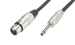 Luxorparts Lyd- & Videokabler|Kabler For Lyd|Mik-kabel XLR til 6,3 mm 1 m, Svart