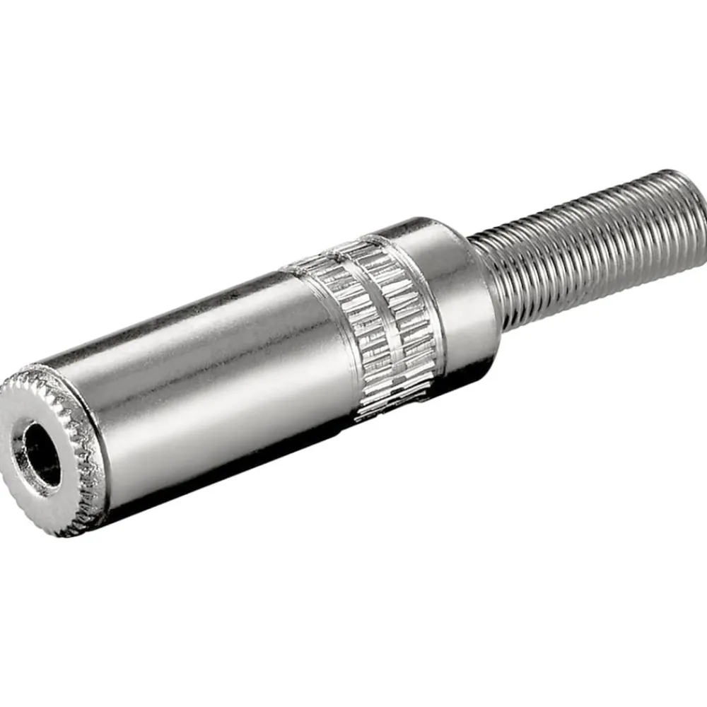 Luxorparts Lyd- & Videokabler|3,5 mm-kontakt i metall, hunn, stereo