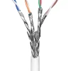 Luxorparts Nettverkskabler|Myk S/FTP-nettverkskabel Cat. 6 Hvit 100 m