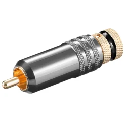 Luxorparts Lyd- & Videokabler|RCA-kontakt med metallinnfatning, hann Svart