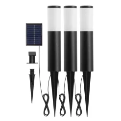 Luxorparts Utendørs Belysning|245 Solcelledrevet pullert 3-pk.