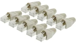 Luxorparts Mobilt Bredbånd Og Rutere|Nettverkskabler|STP-modulkontakt RJ45 Cat. 6 med strekkavlastning, 10-pk.