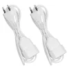 Luxorparts Strømledninger|Ujordet skjøteledning 2,5 m (EU) 2-pk.