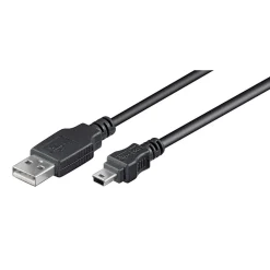Luxorparts Usb-A & B-Kabler|Usb|USB-A- til Mini USB-kabel Svart 3 m