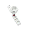 Luxorparts Kabler For Lyd|Kabler For Nettverk|3-veis grenuttak med bryter - Hvit