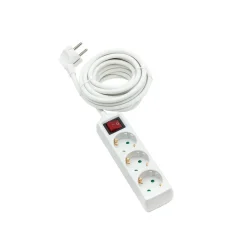 Luxorparts Kabler For Lyd|Kabler For Nettverk|3-veis grenuttak med bryter - Hvit