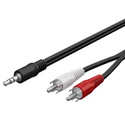 Kjell Lyd- & Videokabler|Lydkabel 3,5 mm til 2x RCA 0,5 m