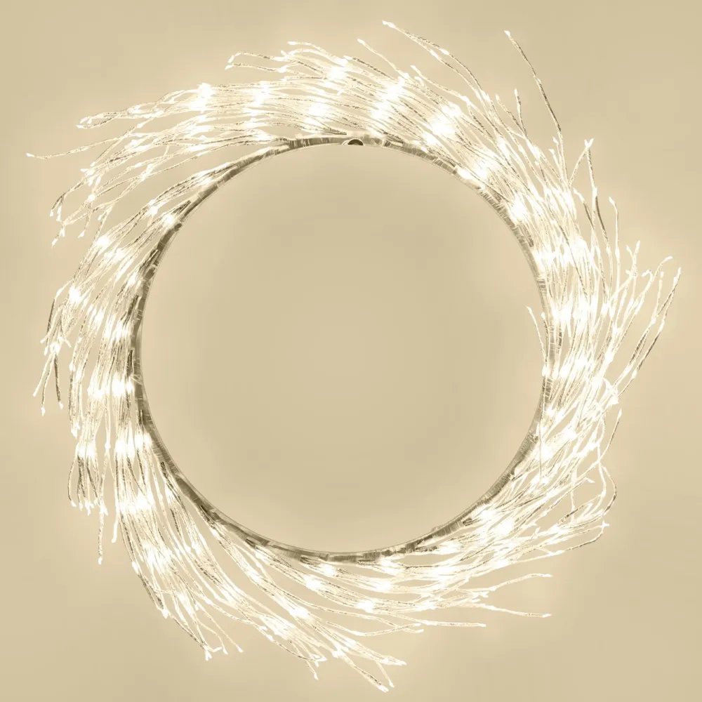 Kjell Lyslenker|Julelys|Lyskrans Ring 936 LED Ø50 cm (sølv)