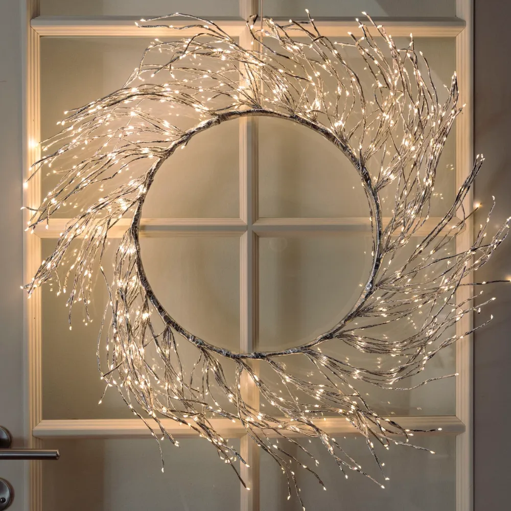Kjell Lyslenker|Julelys|Lyskrans Ring 936 LED Ø50 cm (sølv)