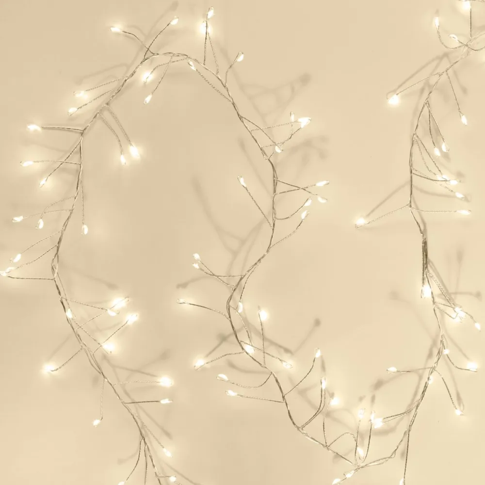 Kjell Lyslenker|Julelys|Lyslenke Klynge 460 LED 5 m (sølv)