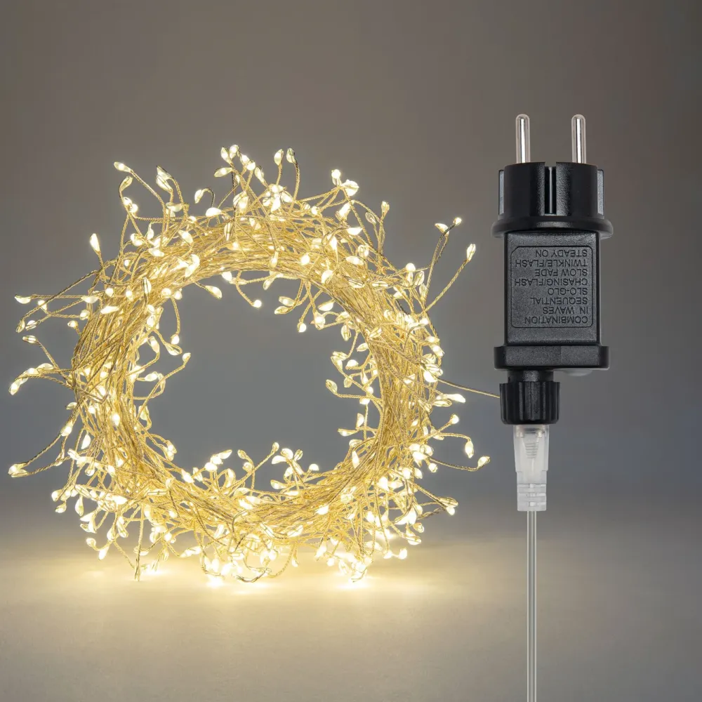 Kjell Lyslenker|Julelys|Lyslenke Klynge 460 LED 5 m (sølv)