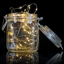 Kjell Lyslenker|Julelys|Lyslenke Micro 40 LED 1,95 m, batteridrevet (sølv)